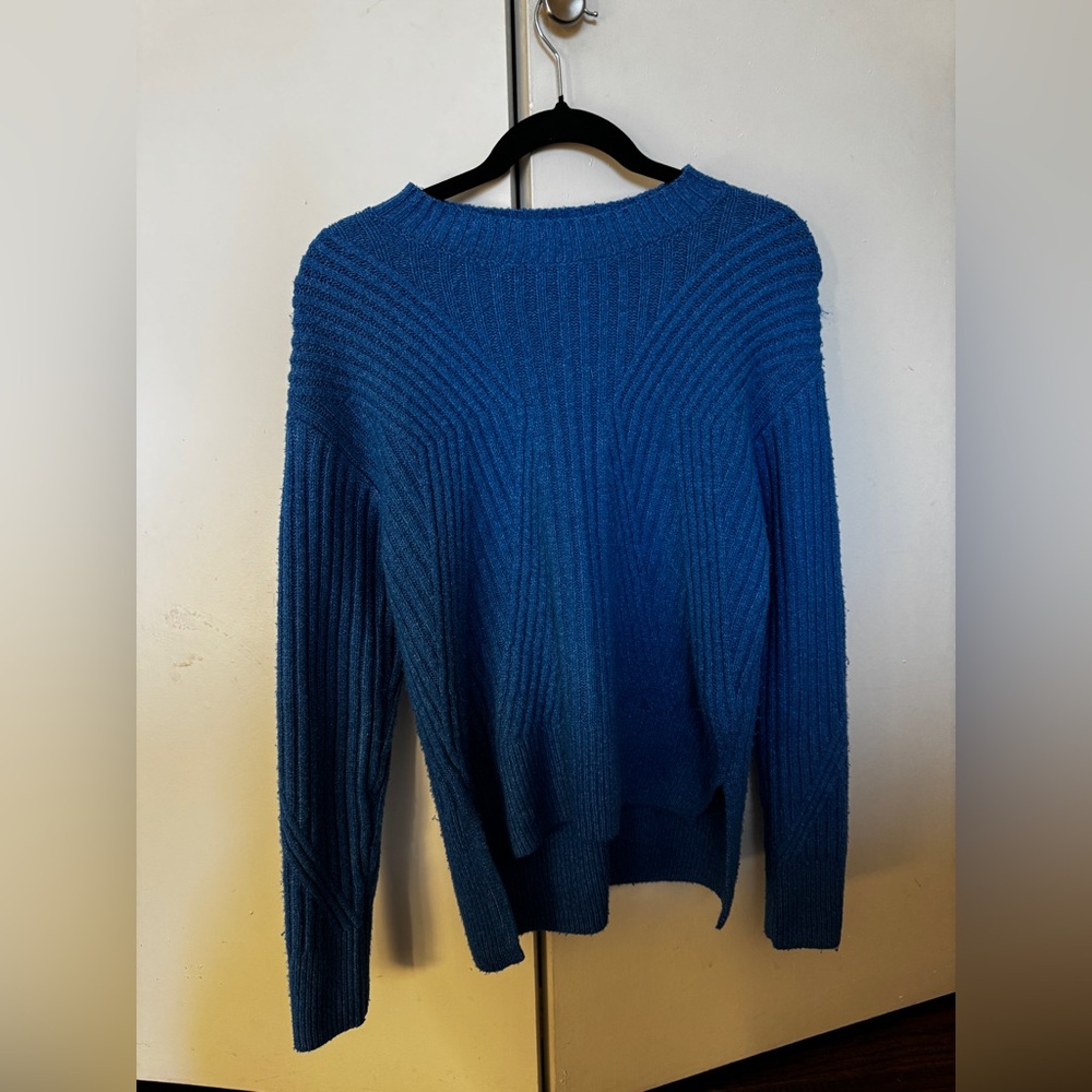 Simply Vera Vera Wang Light Blue Ribbed Sweater XS Long Sleeve